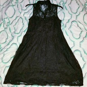 Lace Button Up Dress